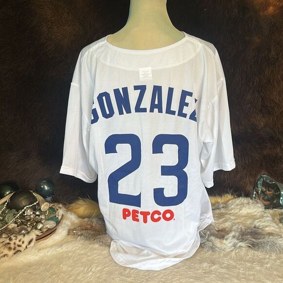 Padres White Baseball Jersey XL (5225C) - Picture 2 of 3